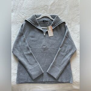 Gray Women's Zip-Up Sweater